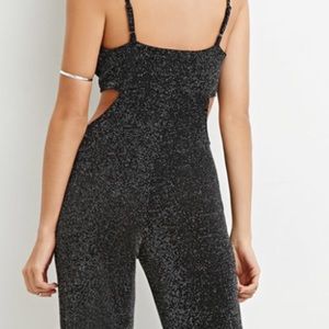 Black and gold sparkly jumpsuit